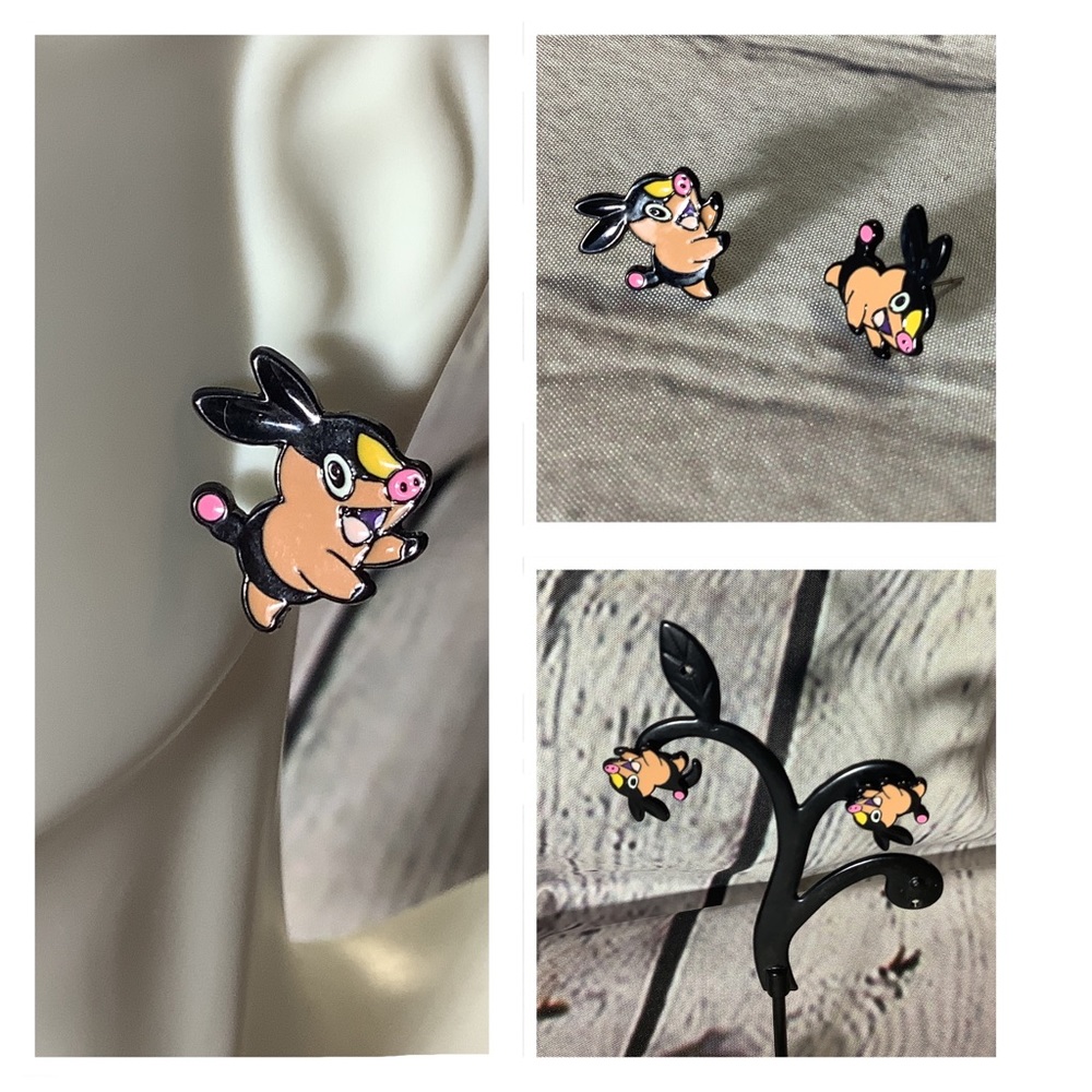 Poke-man Stud Earrings